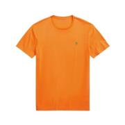 Custom Slim Fit Oranje Polo Shirt Ralph Lauren , Orange , Heren
