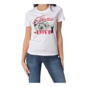 Witte dames T-shirt Guess , White , Dames