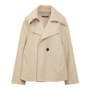 Waterdichte Double Caban Jas Calcaterra , Beige , Dames