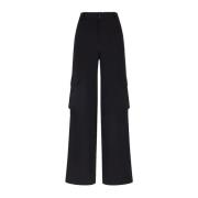 Wide Trousers Gcds , Black , Dames