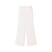 Wide Trousers Twinset , White , Dames