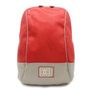 Pre-owned Rubber backpacks Chanel Vintage , Red , Dames