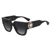 Zwart/Donkergrijs Zonnebril Moschino , Black , Dames