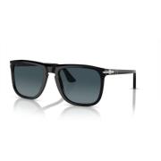 Zwart/Blauw Getinte Zonnebril Persol , Black , Unisex