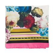 Nachtbloemen Print Zijden Sjaal Dolce & Gabbana , Multicolor , Dames