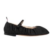 Zwarte Geplooide Varsity Loafers met Leren Zool Thom Browne , Black , ...