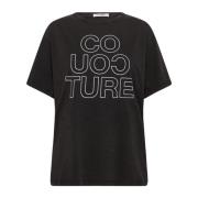 T-Shirts Co'Couture , Black , Dames