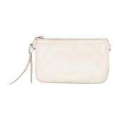 Pre-owned Leather clutches Louis Vuitton Vintage , White , Dames