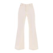 Wide Trousers Closed , Beige , Dames