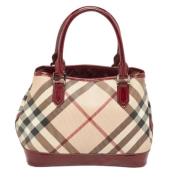 Pre-owned Leather totes Burberry Vintage , Red , Dames