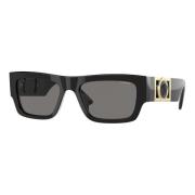 Black/Grey Sunglasses Versace , Black , Heren