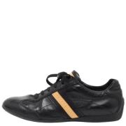 Pre-owned Leather sneakers Louis Vuitton Vintage , Black , Dames