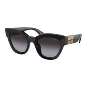 Zwarte/Grijze Zonnebril Miu Miu , Black , Dames