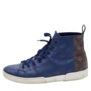Pre-owned Coated canvas sneakers Louis Vuitton Vintage , Blue , Dames