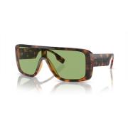 Donker Havana/Groene zonnebril Burberry , Brown , Heren