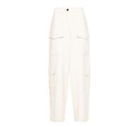 Tapered Trousers Pinko , Beige , Dames
