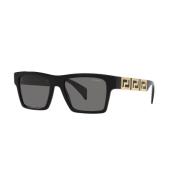 Black/Grey Sunglasses Versace , Black , Heren