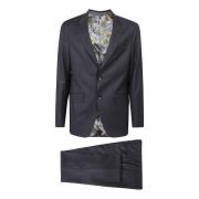 Zachte Constructie Roma Suit Etro , Black , Heren