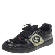 Pre-owned Leather sneakers Gucci Vintage , Black , Dames