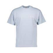 Lichtblauw Face Tee T-Shirt Olaf Hussein , Blue , Heren