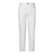Straight Jeans Balmain , White , Dames