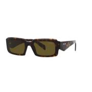 Schildpad/bruin groene zonnebril Prada , Brown , Heren