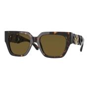 Dark Havana/Brown Sunglasses Versace , Brown , Dames