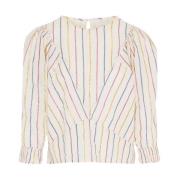 Gestreepte lange mouw blouse By-Bar , Multicolor , Dames