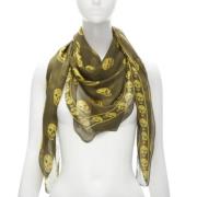 Pre-owned Silk scarves Alexander McQueen Pre-owned , Green , Dames