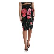 Bloemen hoge taille knielange rok Dolce & Gabbana , Multicolor , Dames