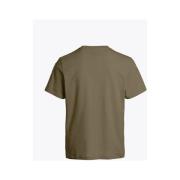 Zachte Katoenen Khaki T-shirt Parajumpers , Brown , Heren