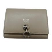 Pre-owned Leather wallets Fendi Vintage , Gray , Dames