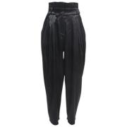 Pre-owned Silk bottoms Alexandre Vauthier Pre-owned , Black , Dames