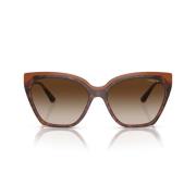 Oversized Havana Zonnebril Bruin Verloop Vogue , Brown , Dames