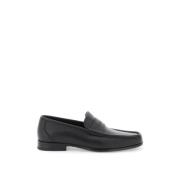 Logo Loafers met Moc Salvatore Ferragamo , Black , Heren