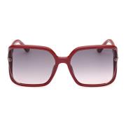 Vlinderstijl Zonnebril Solange-02 Tom Ford , Red , Unisex