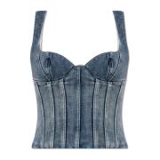 Denim tanktop Off White , Blue , Dames