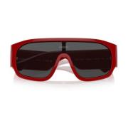 Retro Logo Oversized Occhiali da sole Sunglasses Versace , Red , Dames