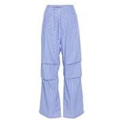 Wide Trousers Darkpark , Blue , Dames