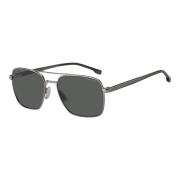 Matte Ruthenium/Grijze Zonnebril Hugo Boss , Gray , Heren