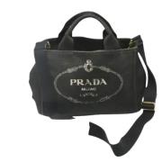 Pre-owned Denim prada-bags Prada Vintage , Black , Dames