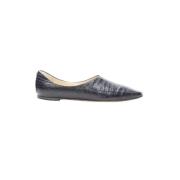Pre-owned Leather flats Jimmy Choo Pre-owned , Blue , Dames
