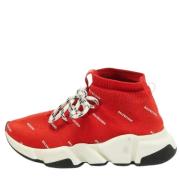 Pre-owned Leather sneakers Balenciaga Vintage , Red , Dames