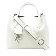 Pre-owned Leather totes Dior Vintage , White , Dames