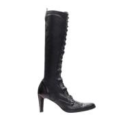 Pre-owned Leather boots Dior Vintage , Black , Dames