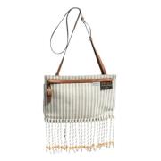 Pre-owned Canvas shoulder-bags Loewe Pre-owned , White , Dames