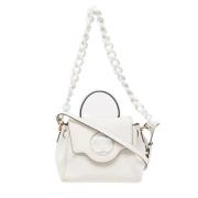 Pre-owned Leather shoulder-bags Versace Pre-owned , White , Dames
