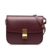 Pre-owned Leather crossbody-bags Celine Vintage , Red , Dames