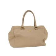 Pre-owned Leather prada-bags Prada Vintage , Beige , Dames