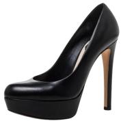 Pre-owned Leather heels Dior Vintage , Black , Dames